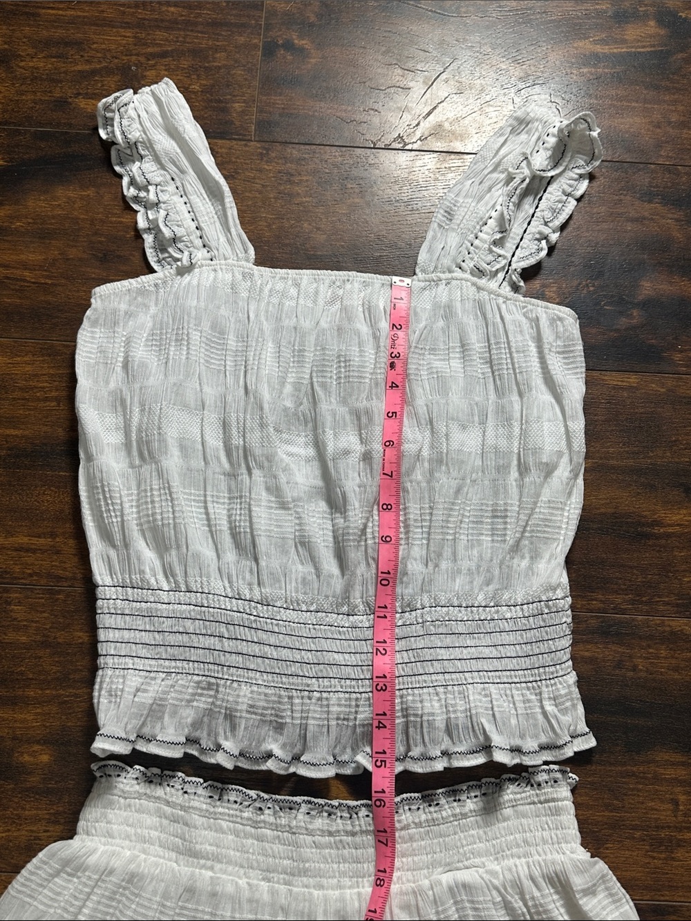 ✨ Scotch & Soda Maison Scotch White Tiered Ruffle 2-Piece Set Sz M - Picture 10 of 11